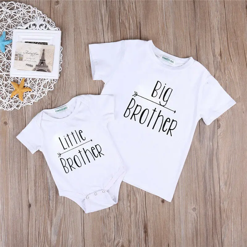 

1Pc Family Matching Little big Brother Short Sleeve T-Shirts Baby Boy Romper Big Brother T-shirt Tops Matching Outfit