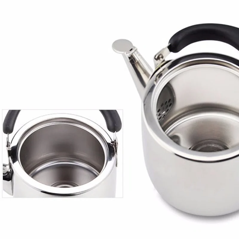 Бытовой чайник из нержавеющей стали 304 газовый со свистком утолщенная