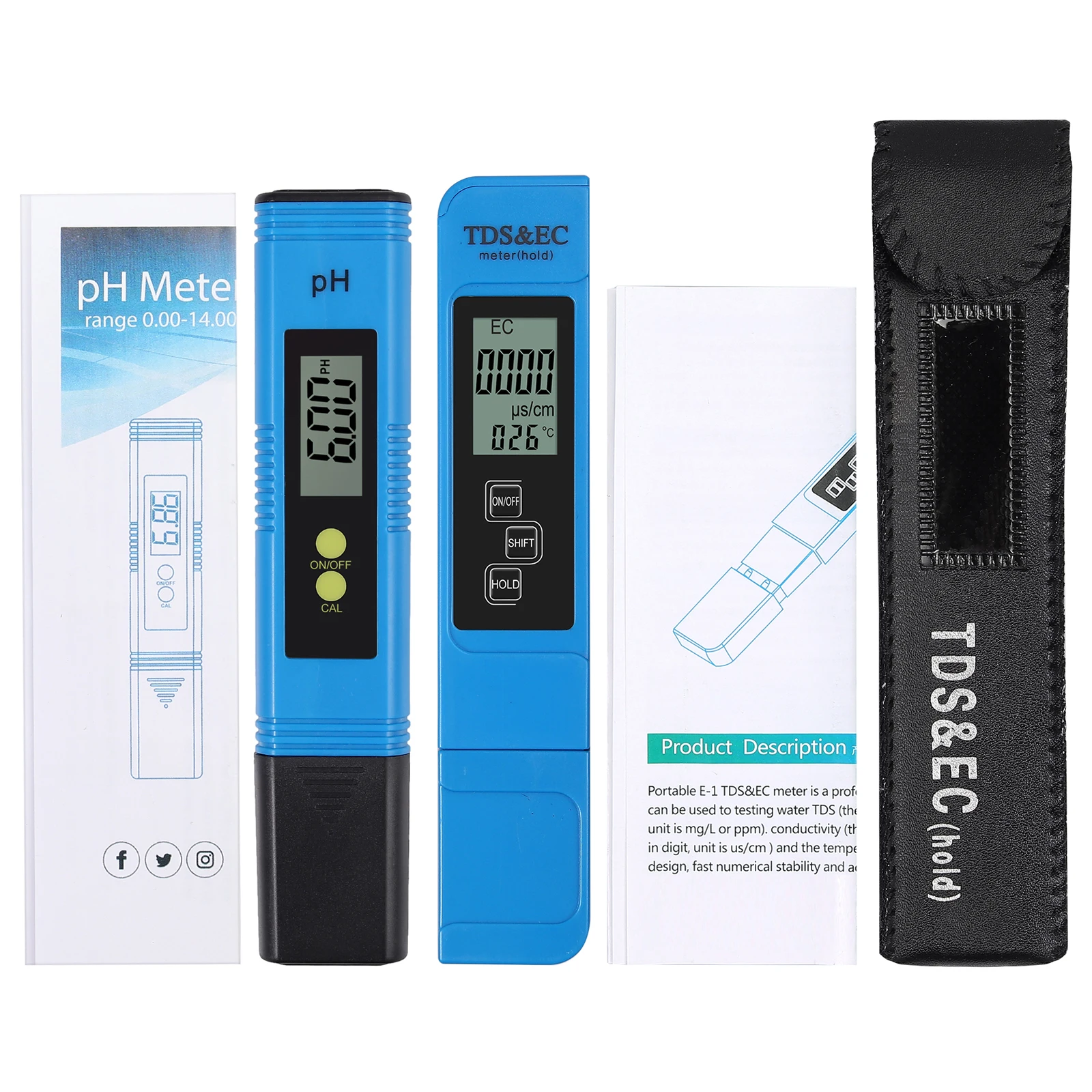Цифровой PH метр TANiCE и TDS EC Тестер чистоты воды ручка для тестирования качества PM