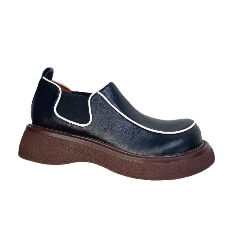 

YourSeason Ladies Pumps 2022 Women Autumn Spring Genuine Leather Round Toe Vintage Handmade Concise Sewing Leisure Fashion Shoes