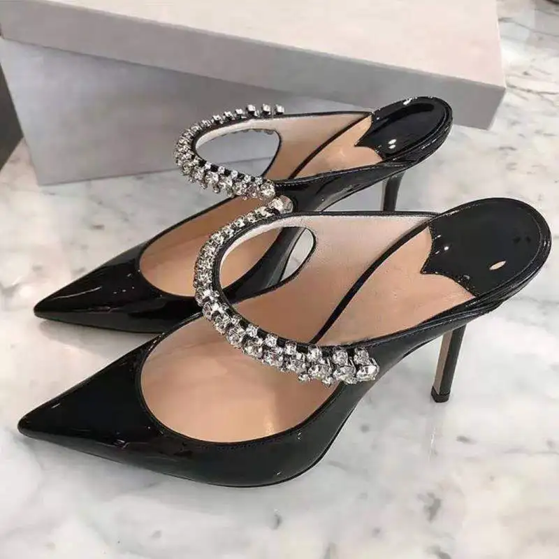 

Fashion single shoes pointed thin high heel diamond women's shoes high heel shoes 12cm