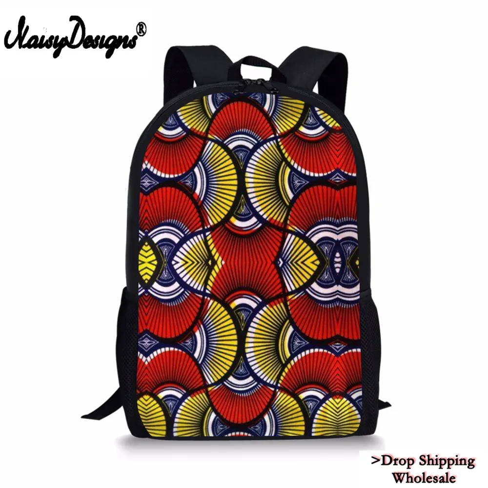 Женский Школьный рюкзак Африканский воск принт Повседневный Рюкзак ученические