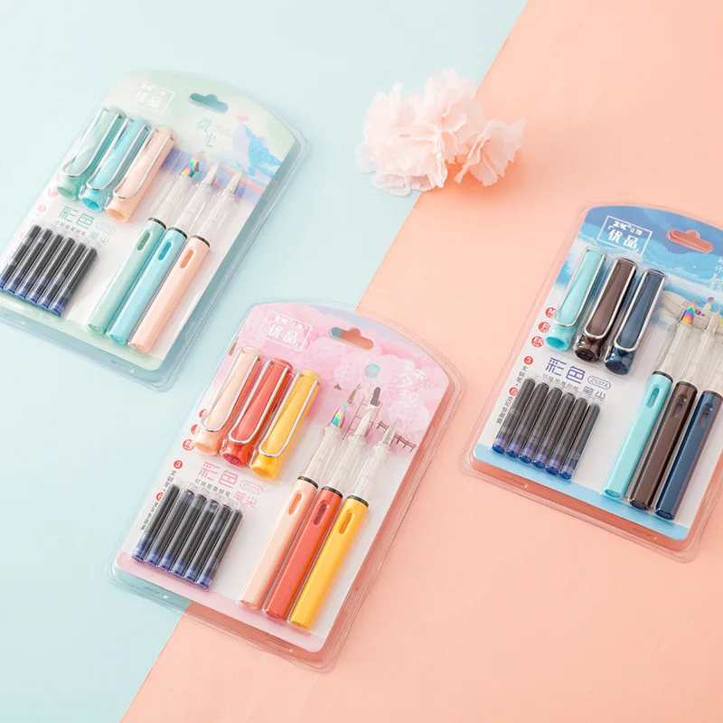 Перьевые ручки с 6 картриджами чернил 3 шт. в комплекте наконечниками EF F M| |