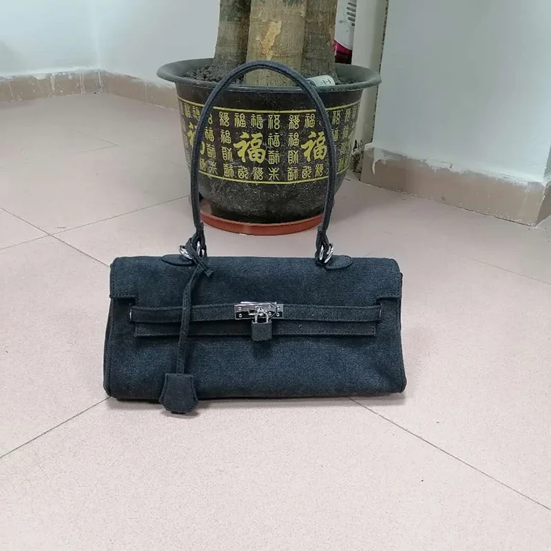 

Сумка-тоут женская холщовая, саквояж на плечо, Роскошный дизайнерский чемоданчик