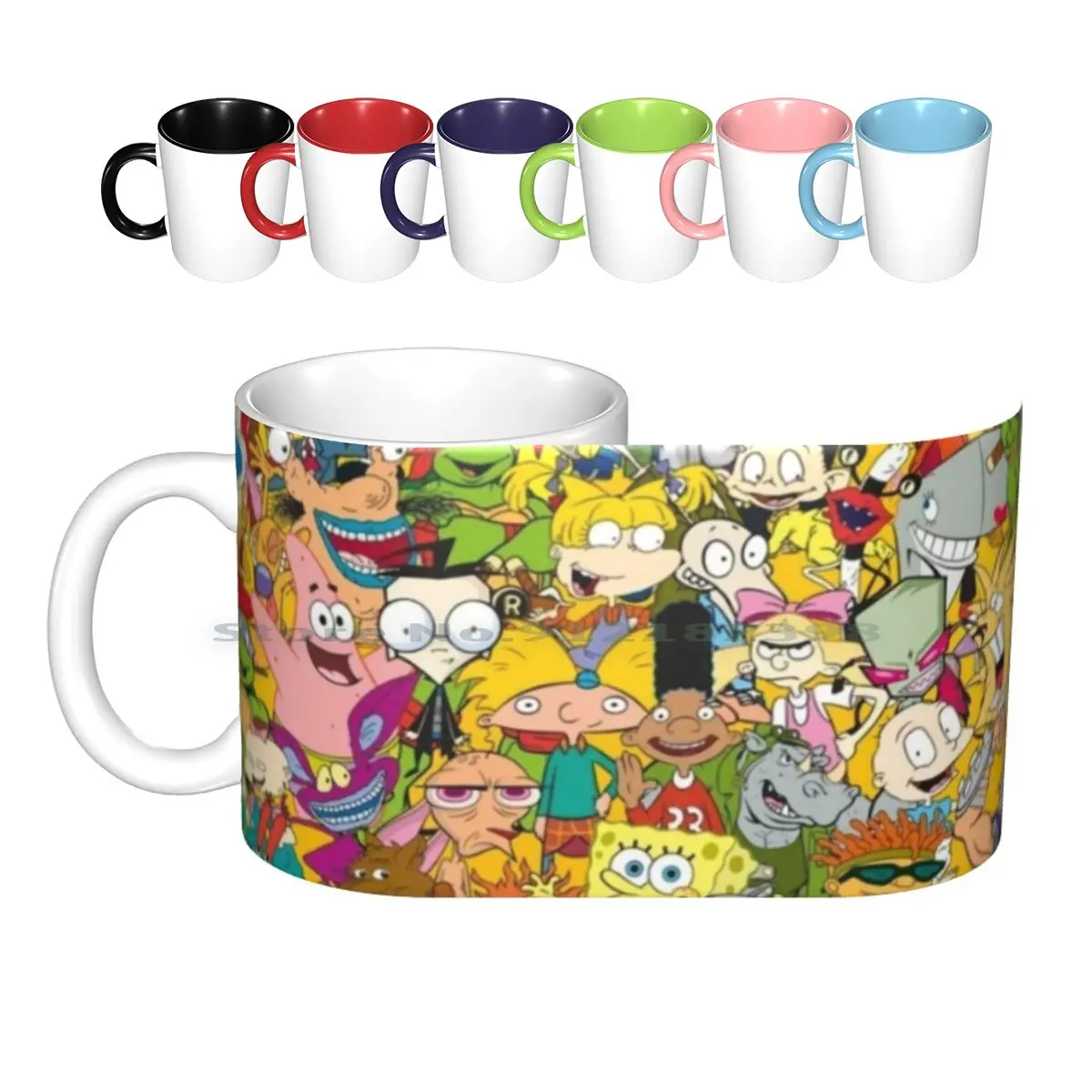 

90s Cartoons Ceramic Mugs Coffee Cups Milk Tea Mug 90s 1990s Nineties Cartoons Cartoon Kid Kids Tv Retro Nostalgia Nostalgic