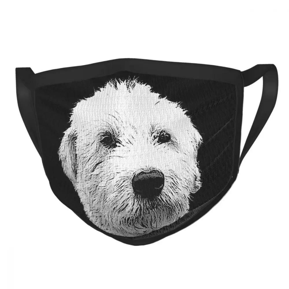 

Многоразовая маска для лица с изображением собаки бобтейла, для пожилой английской овчарки, Пылезащитная маска против смога, респиратор, ма...