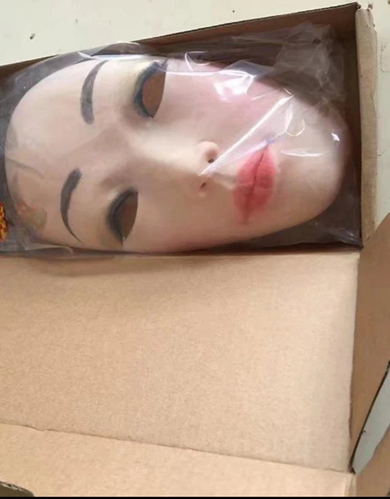 Забавная 3D маска с милыми глазами для женщин из Азии Реалистичная мультяшная