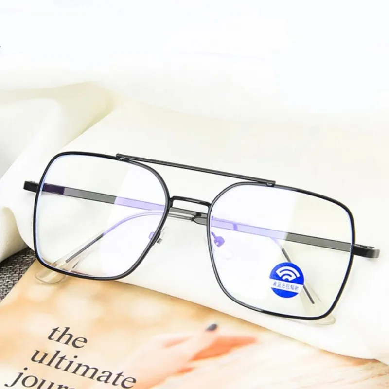 Изысканные очки с защитой от синего света прозрачные линзы золотистые черные