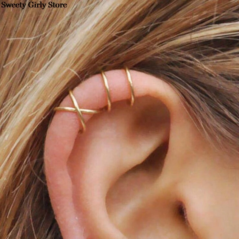 Клипсы-манжеты для ушей 5 шт./компл. женские модные серьги-клипсы без пирсинга