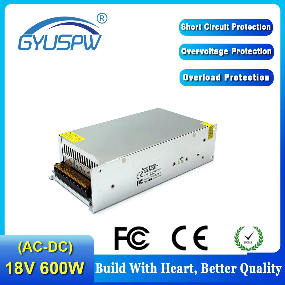 Трансформаторы 220 В 110 в DC18V 600 Вт 33 3a Регулируемый источник питания для ЧПУ роутера