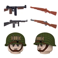 ww2 us airborne division 101st soldier weapon accessories building blocks ww2 military us helmet guns bricks toys for children