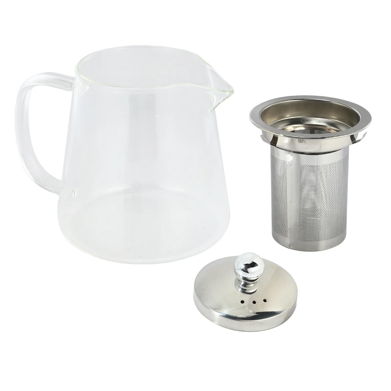 

5Sizes Good Clear Borosilicate Glass Teapot With 304 Stainless Steel Infuser Strainer Heat Coffee Tea Pot Tool Kettle Set