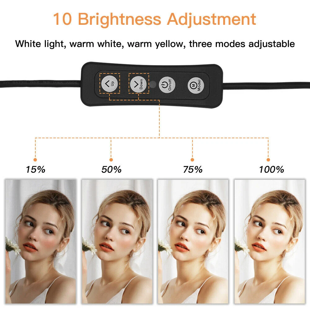 LED Ring Light 6 / 8 Inch Lamp Bluetooth USB Plug with Selfie Stick Tripod Phone Holder for YouTube Photography Video light | Электроника