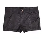 Мужские короткие шорты с выпуклым карманом и имитацией крокодиловой кожи