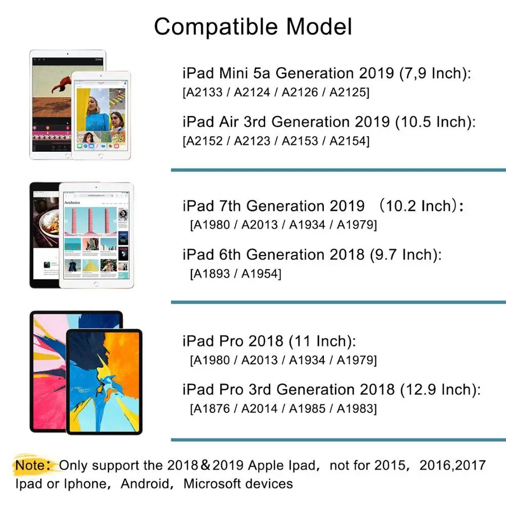 Для iPad Pencil Apple Pen Stylus для Pro 3rd Gen 11 12 9 2018 Mini 5a 10 5 2 2019 6th 7th 애플슬 | Компьютеры и офис