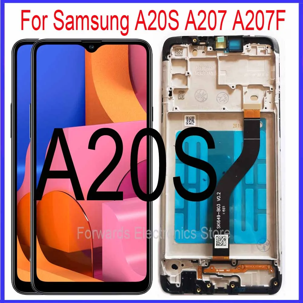 ЖК экран для Samsung A20S дисплей с сенсорным экраном в сборе A207 A207F DS A207FN A207U A207W