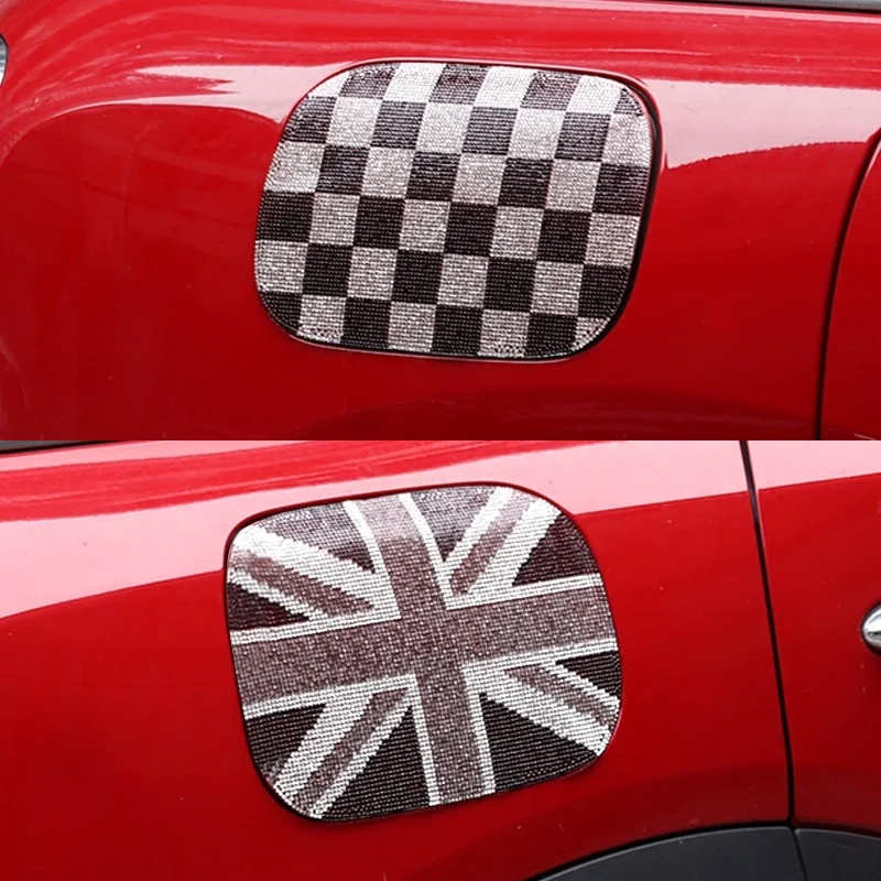 Bling наклейка на кузов автомобиля кристаллы крышка топливного бака для Mini Cooper New