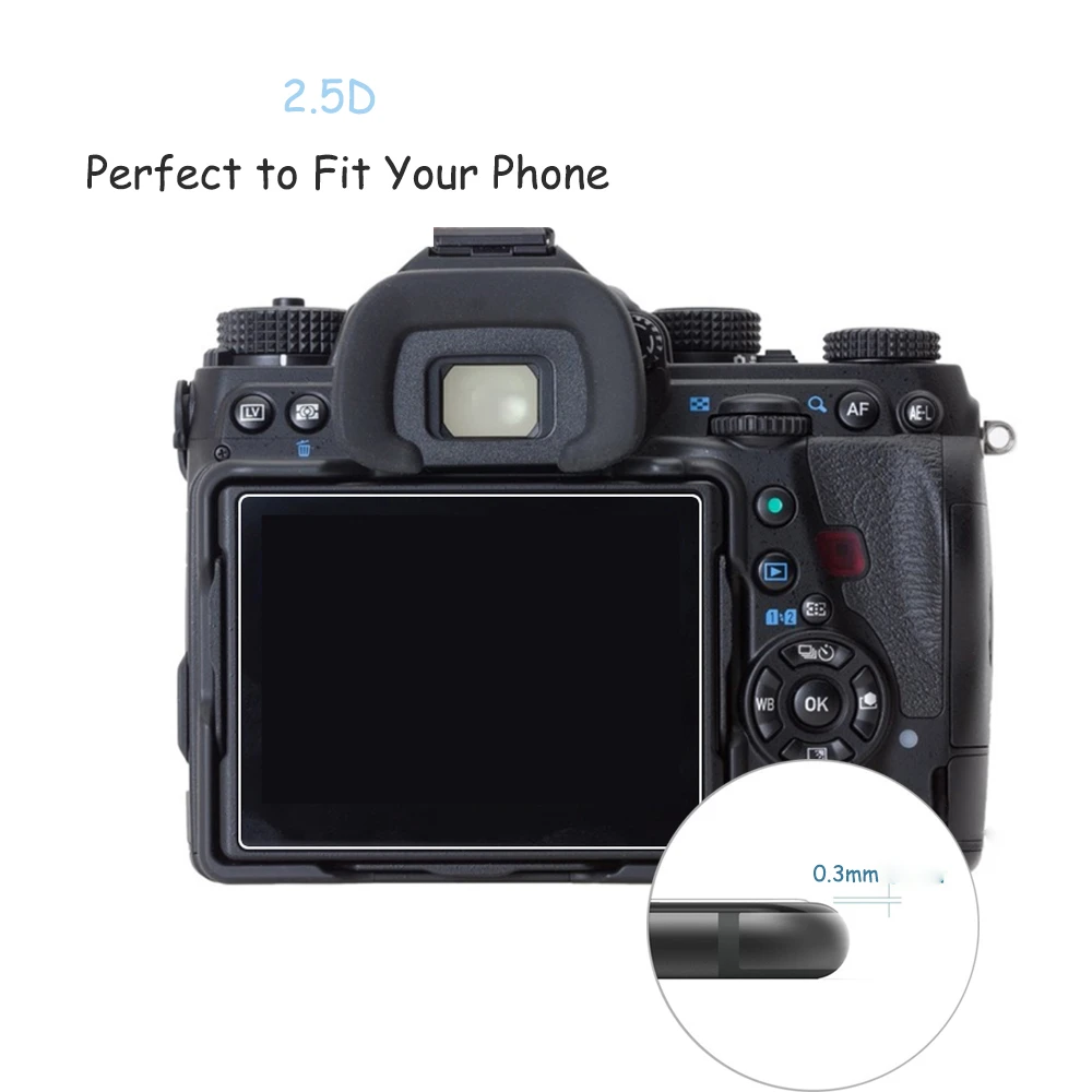 2Pcs For Pentax K1 K-1 Mark II KP K-S2 K-70 KS2 K70 K-3 K3 K-5 K-5IIs K-01 Q10 645Z Camera Protective Film Tempered Glass - купить по