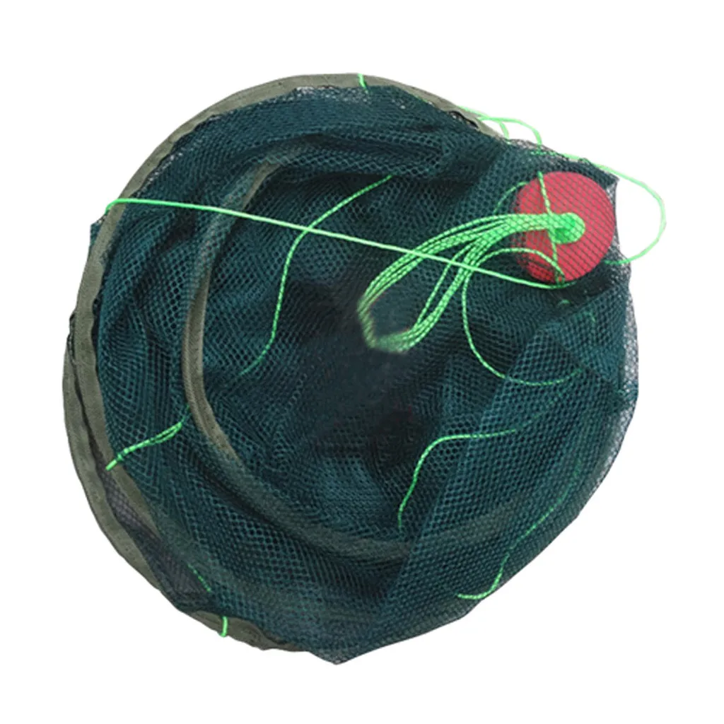 Foldable Drop Fishing Landing Net Crayfish Catcher Casting Network Mesh Fish Trap/cage Prawn Bait Crab Shrimp Netting #P2 | Спорт и