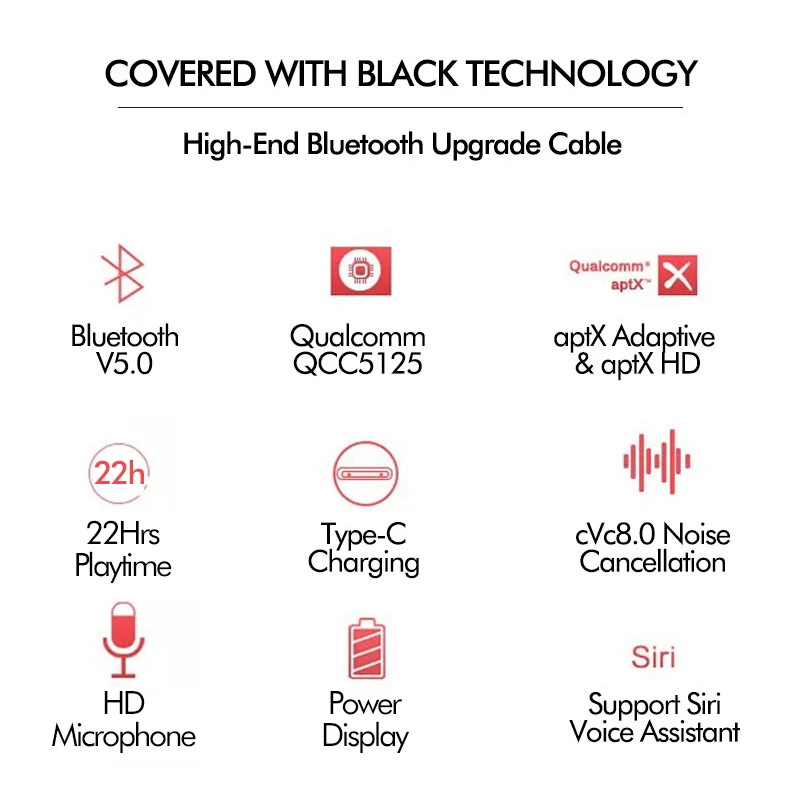 AptX адаптивный Bluetooth 5 0 Золотой Серебряный усовершенствованный кабель MMCX IE80 UE/QDC 2Pin