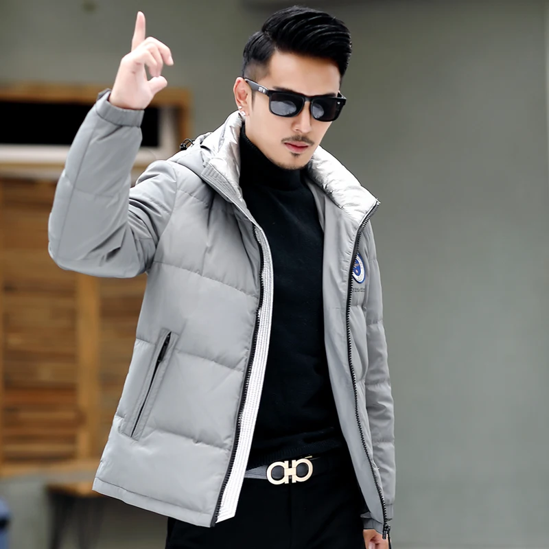 Casual Winter Mens Hooded 90% White Duck Down Jacket Outwear Tops Warm Puffer Coats Large Size 4XL Fashion Thick Parkas Clothing