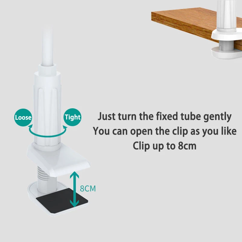 

360 Clip Mobile Phone Holder Stand Portable Flexible Lazy Bed Desktop Bracket Mount Stand Base bracket Support 75cm