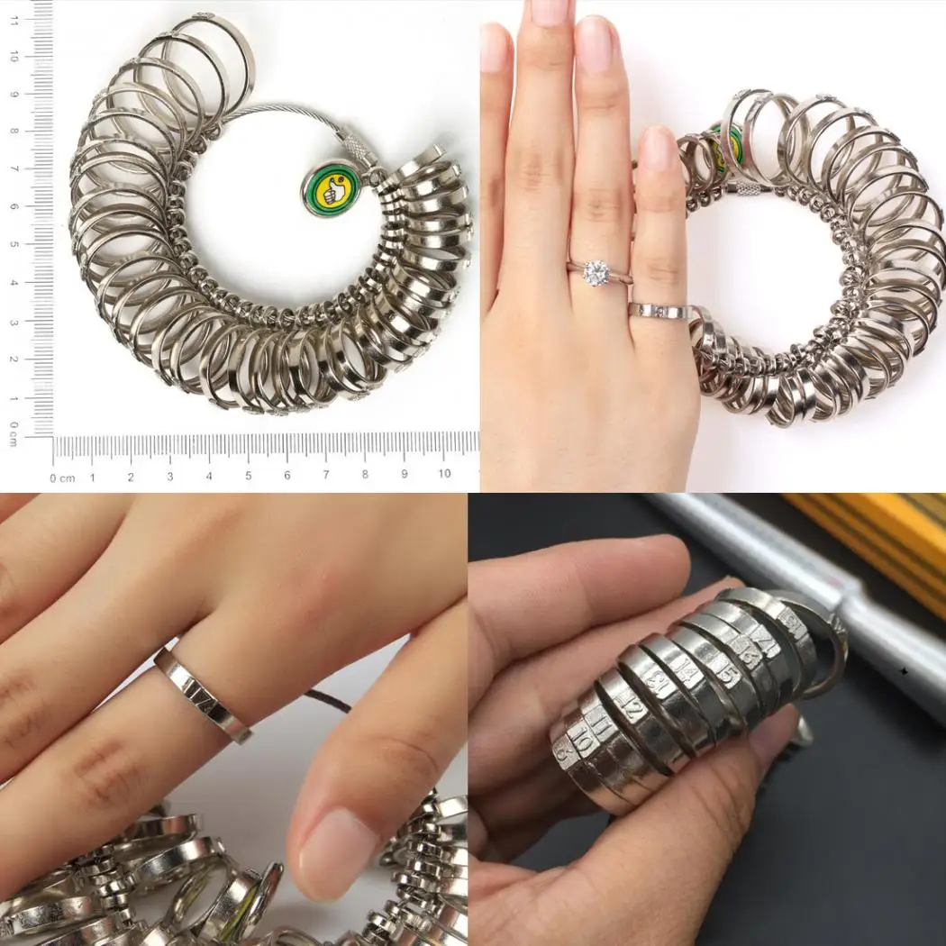 Измерение кольца также Измерьте Стандартный l США ЕС с помощью колец из сплава и