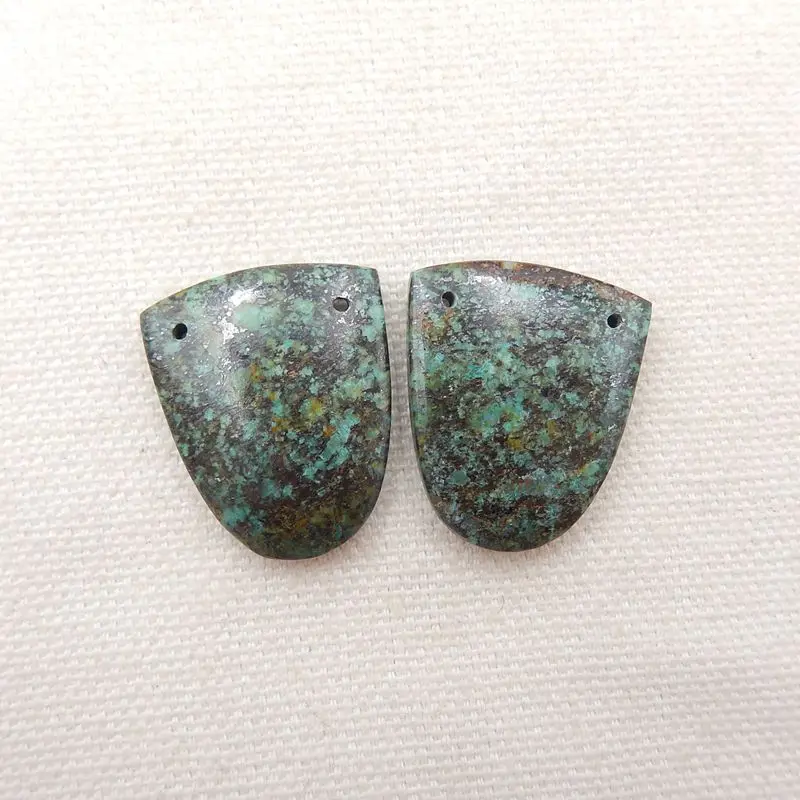 Натуральный камень в африканском стиле Бирюзовый двойной серьга дырка из бисера