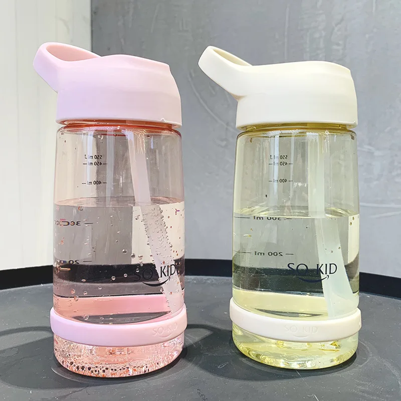 550 мл бутылка для воды детей мини с соломенными спортивными бутылками
