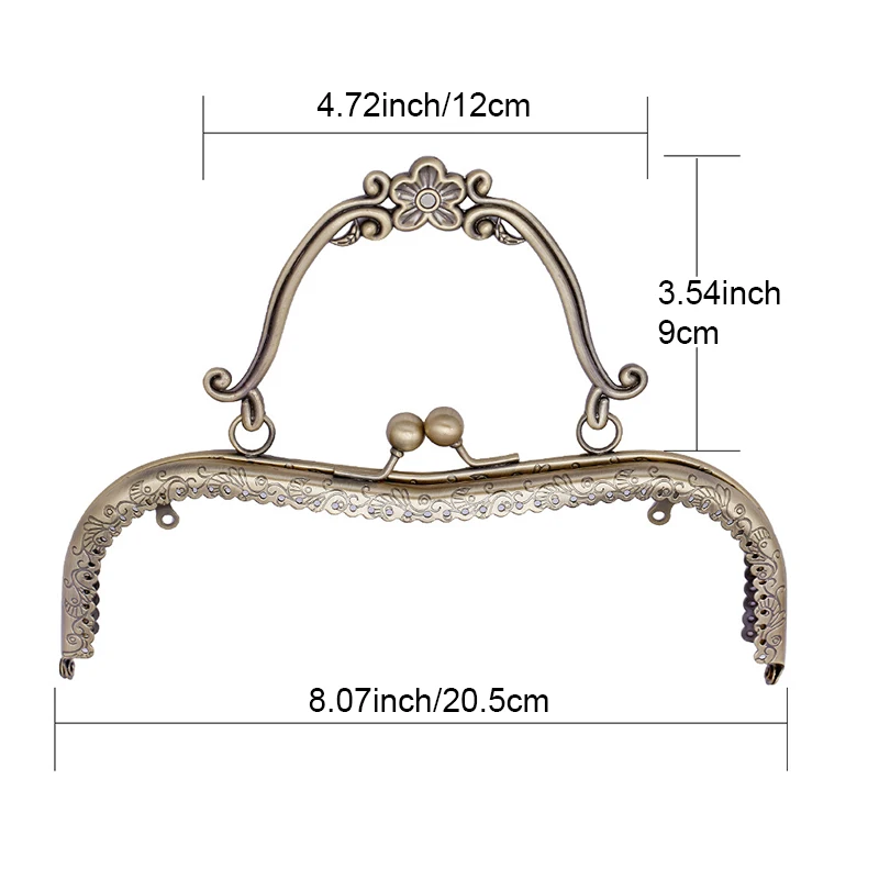 MIUSIE 20 5 см Сливовый цветок узор монеты кошелек рамки металлическая ручка поцелуй