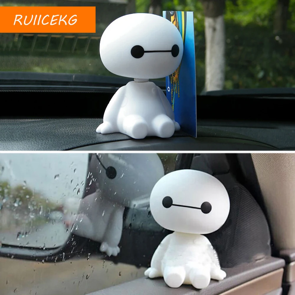 

Cartoon Plastic Shaking Head Baymax Robot Figure Car Ornaments Auto Interior Decorations Big Hero Doll Toys Ornament Accessories