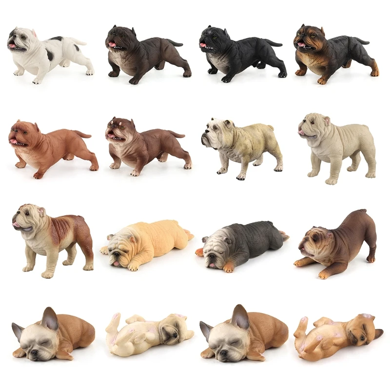 

Realistic Puppy Bulldog Figurine Statue Sculpture Model for Dog Lover Collection 40JC