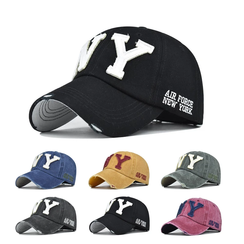 

Baseball Cap Snapback Hat NY letter Cap Hip Hop Fitted Cap Hats For Men Women Grinding Multicolor