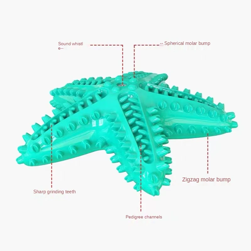 

Dog Chew Toy Starfish Sucker Dog Toothbrush Floating on Water Squeaking Interactive Traning Toy Diameter 16 Cm and 3 Colors Dog