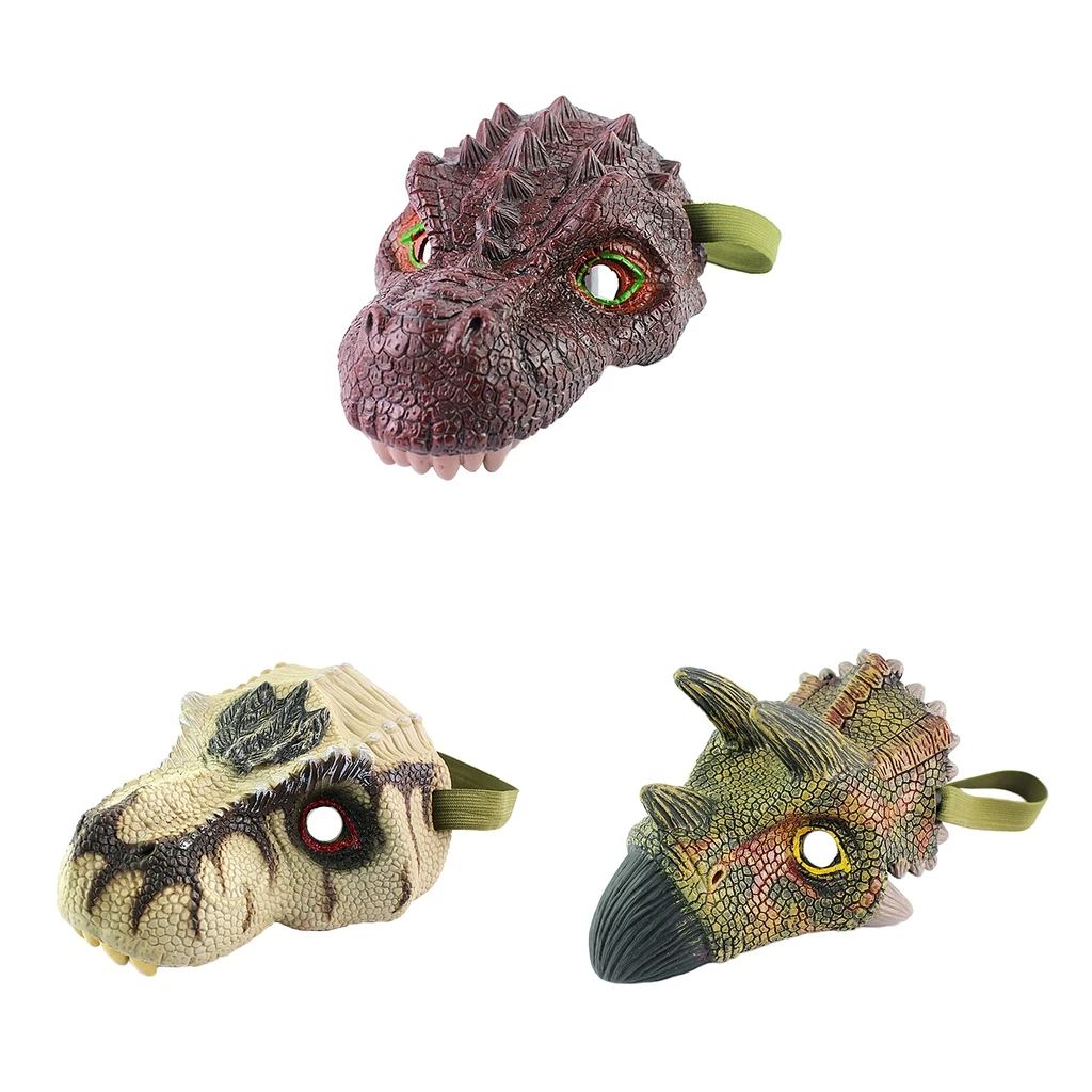 Латексная Маска динозавра для детей и взрослых фотомаска мальчиков девочек 20X17