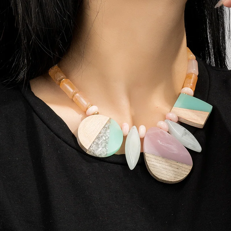 

Heavy Bohemia Hyperbole Pendent choker For Girl Ethnic Jewelry Boho Necklace For Women Colorful Necklace Dropshipping
