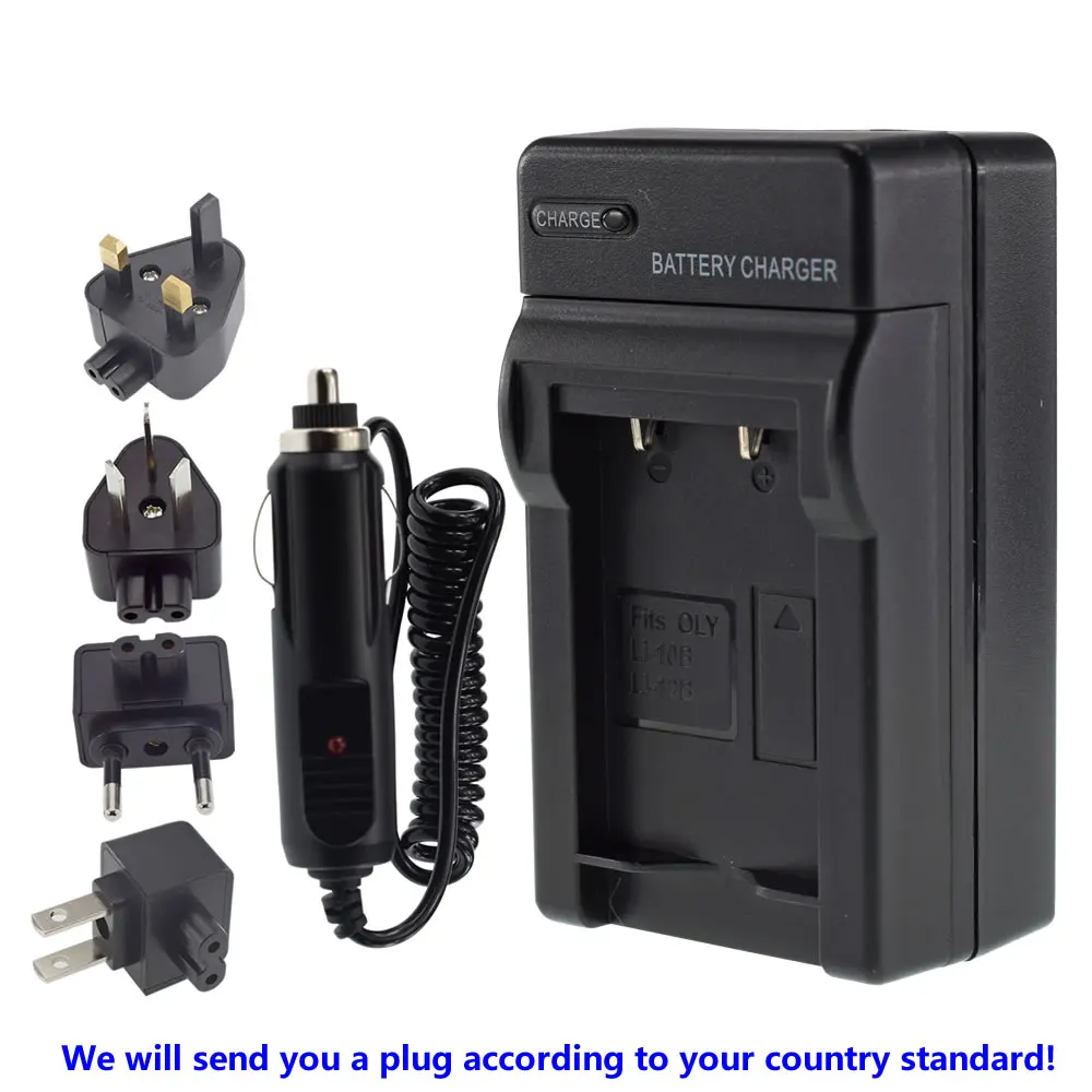 Li-10B Батарея для цифровой камеры Olympus Li-12C LI-10C Li-12B C-470 C-5000 + сетевой автомобиля