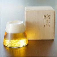 creative fujiyama glass high borosilicate glass cup beer glass whine glass tongmu gift box for wine whiskey beer juice brandy