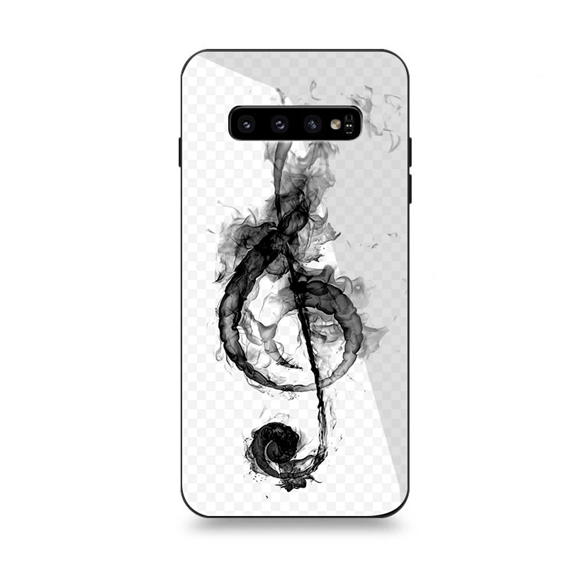 Чехол для телефона из стекла для Samsung A40 A50 A10 A20 A30 A60 A70 S10 S7 Edge S8 S9 Note 8 9 10 Plus с изображением фортепиано, гитары и музыки.