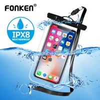 fonken waterproof phone case floating underwater storage dry bag drift diving swimming mobile phone water proof bag case cover