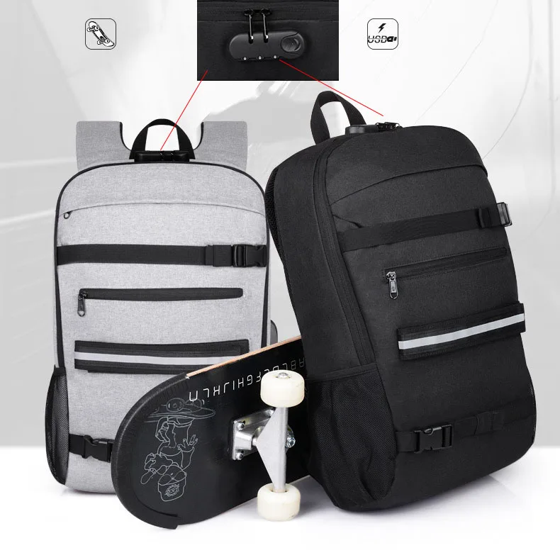 

New Men Backpack Fashion Password Lock Anti-theft Waterproof Big USB Charging Graffiti Student School Bags For Teenagers 2021