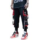 Джоггеры GODLIKEU в стиле хип-хоп, Мужские штаны-карго с лентами и надписями, тактические повседневные мужские брюки, спортивные брюки, уличная одежда