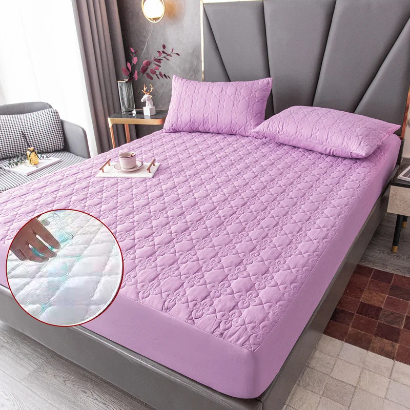 

2021 Waterproof Quilted Bed Sheet Urine-proof Mite-proof and Dust-proof Bedspread for Infants and The Elderly Protective Case