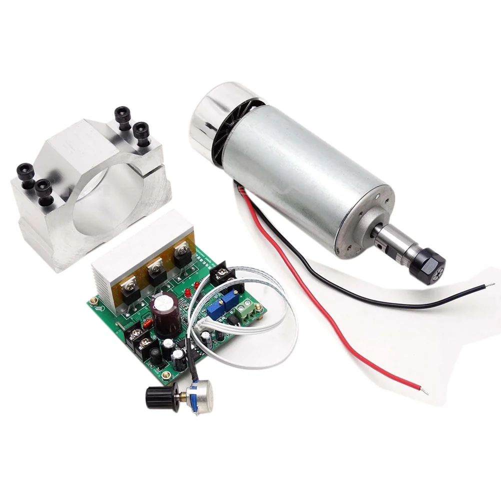 

DC 12-48 400W CNC Spindle Motor ER11 with Controller and Mount Engraving Set z8