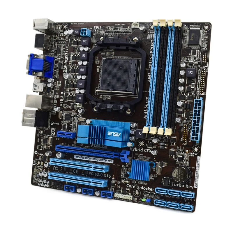 socket am3 ddr3 motherboard amd 760g athlon ii cpu asus m5a78l mcm1831usb3dp_mb micro atx hdmi usb3 0 sata3 pci e x16 slot free global shipping