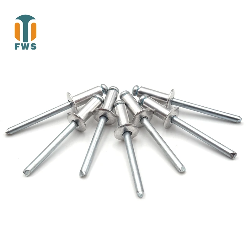 

20PCS M3.2 13-20mm Multi Sizes DIN EN ISO15977 GB/T12618.1 Aluminium Open End Round Head Blind Rivet for Furniture Car Aircraft