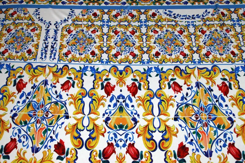 207X145 см Неделя моды расположенная китайская керамика живопись принты Majolica