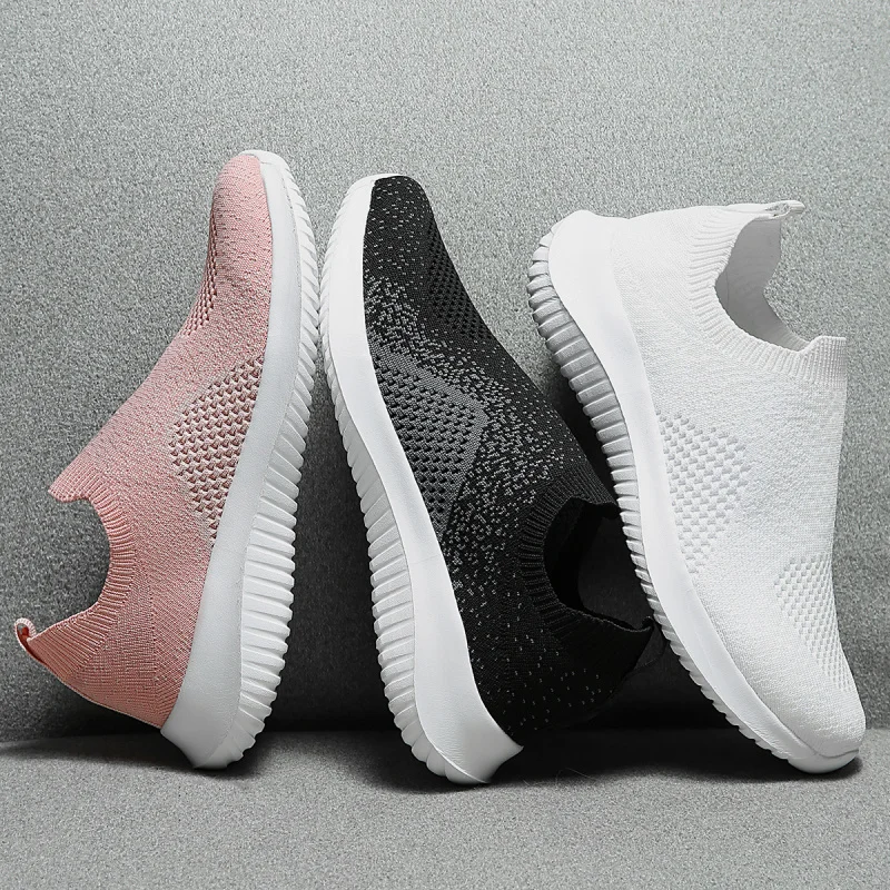 

Women's Summer Slip-on Shoes, Sneakers, Running Shoes, Leisure Sports, Comfortable, Lightweight Fly Woven Mesh Flat Shoes