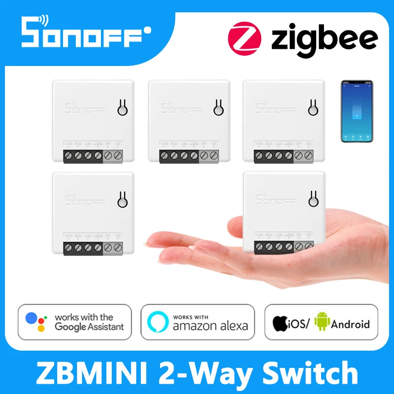 Умный светильник ель SONOFF ZBMINI Zigbee модуль двухстороннего управления работает с