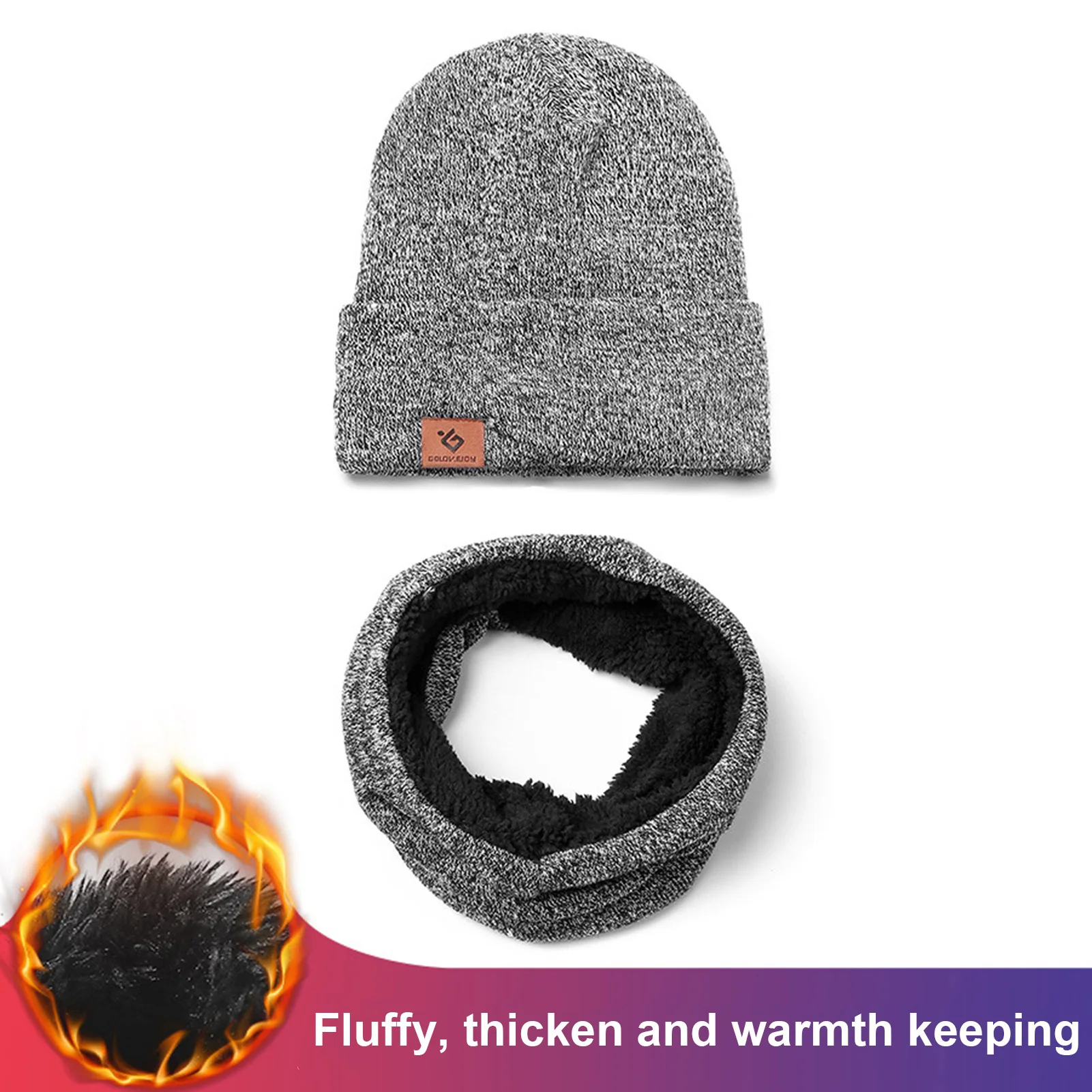 

Новинка зимняя шапка шарф шапка ветрозащитная утолщенная вязаная шапка комбинезон вязаная ткань и кашемир зимний теплый козырек шапка